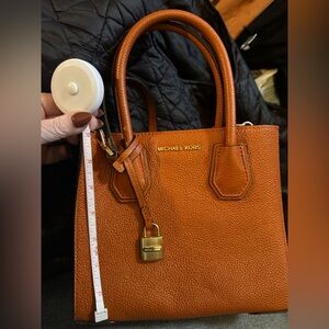Michael Kors Orange Mini Bag with Gold Accents